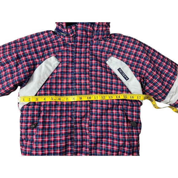 Rugged Bear Unisex Kids Red Plaid RBX Insulated Hooded Snow Ski Coat  Size 6 - Picture 7 of 13